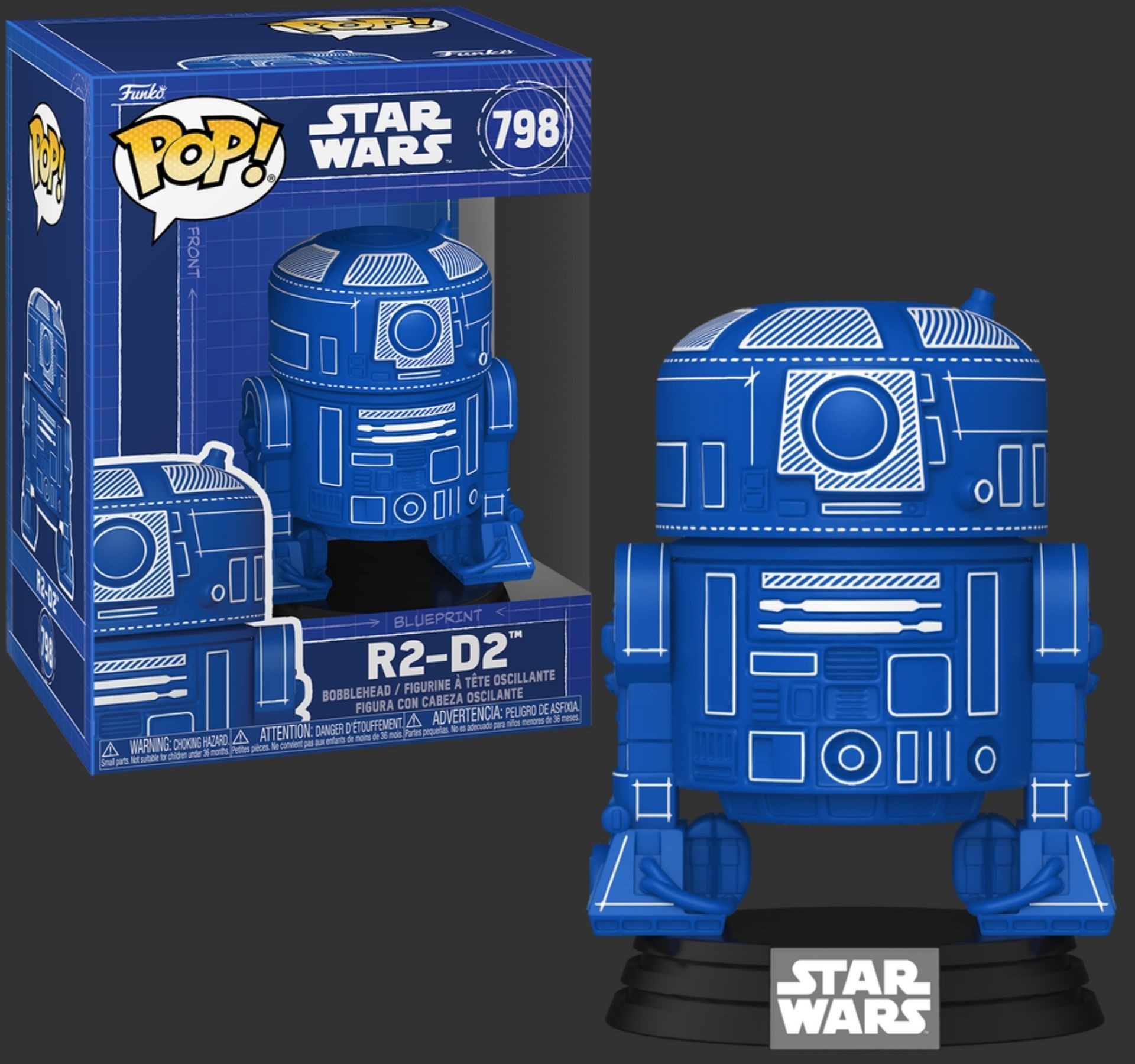 בובת פופ אר־טו די־טו בלופרינט – R2-D2 Blueprint #798, Star Wars בובת פופ אר־טו די־טו בלופרינט – R2-D2 Blueprint #798, Star Wars