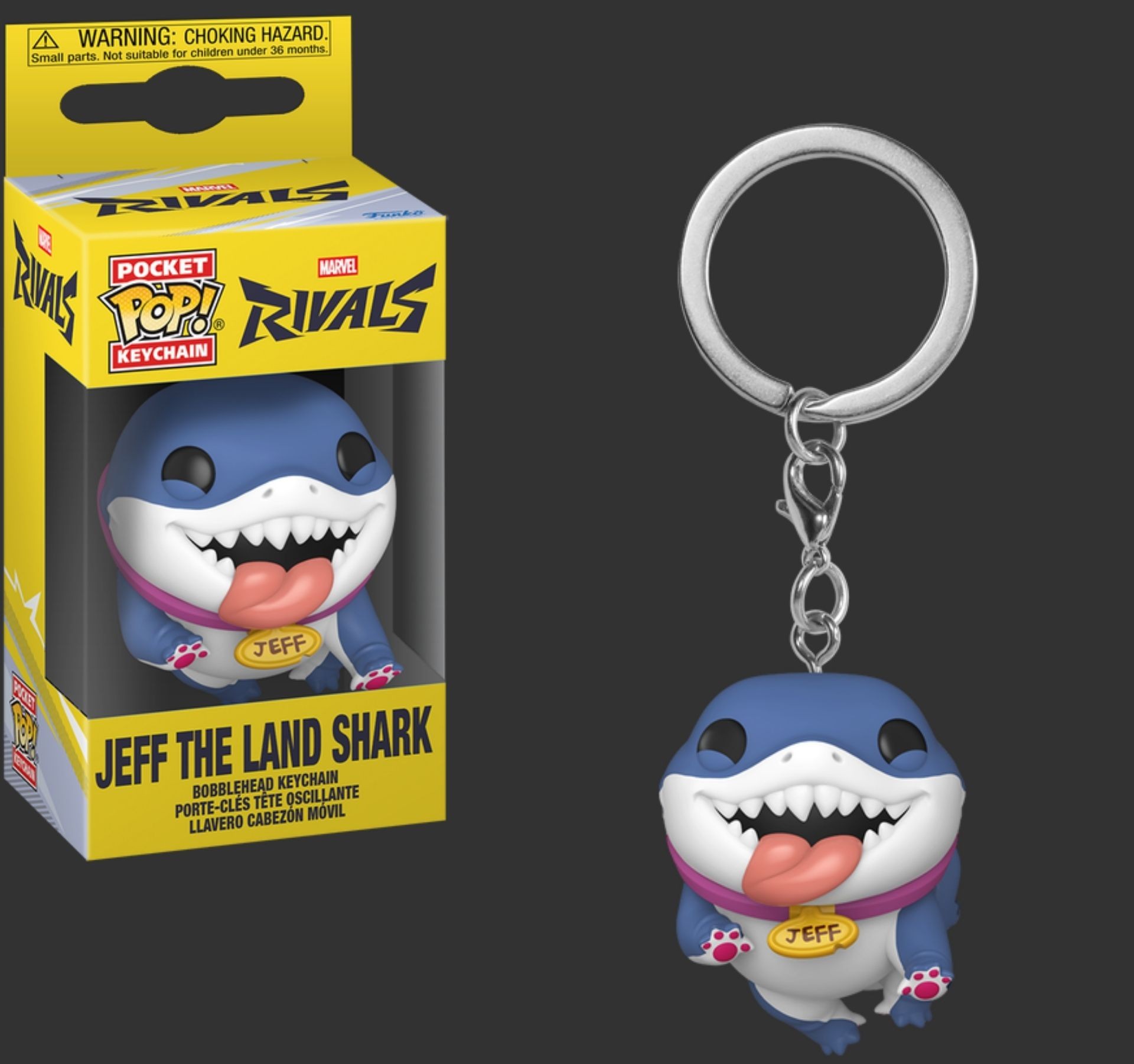 Funko Pop Marvel Keychain Jeff the Land Shark Marvel Rivals